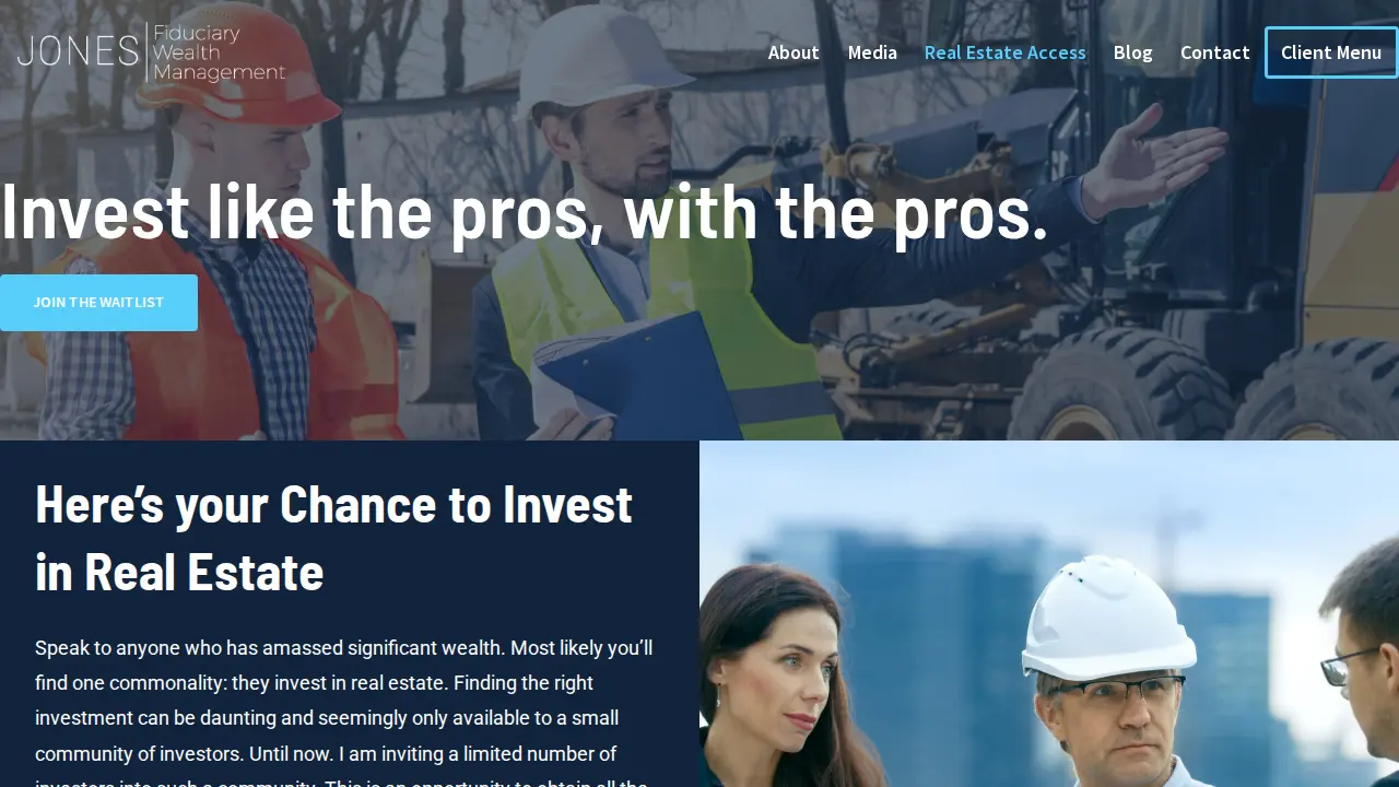 Jones Fiduciary Wealth Management | JFWM Real Estate Access Funds page