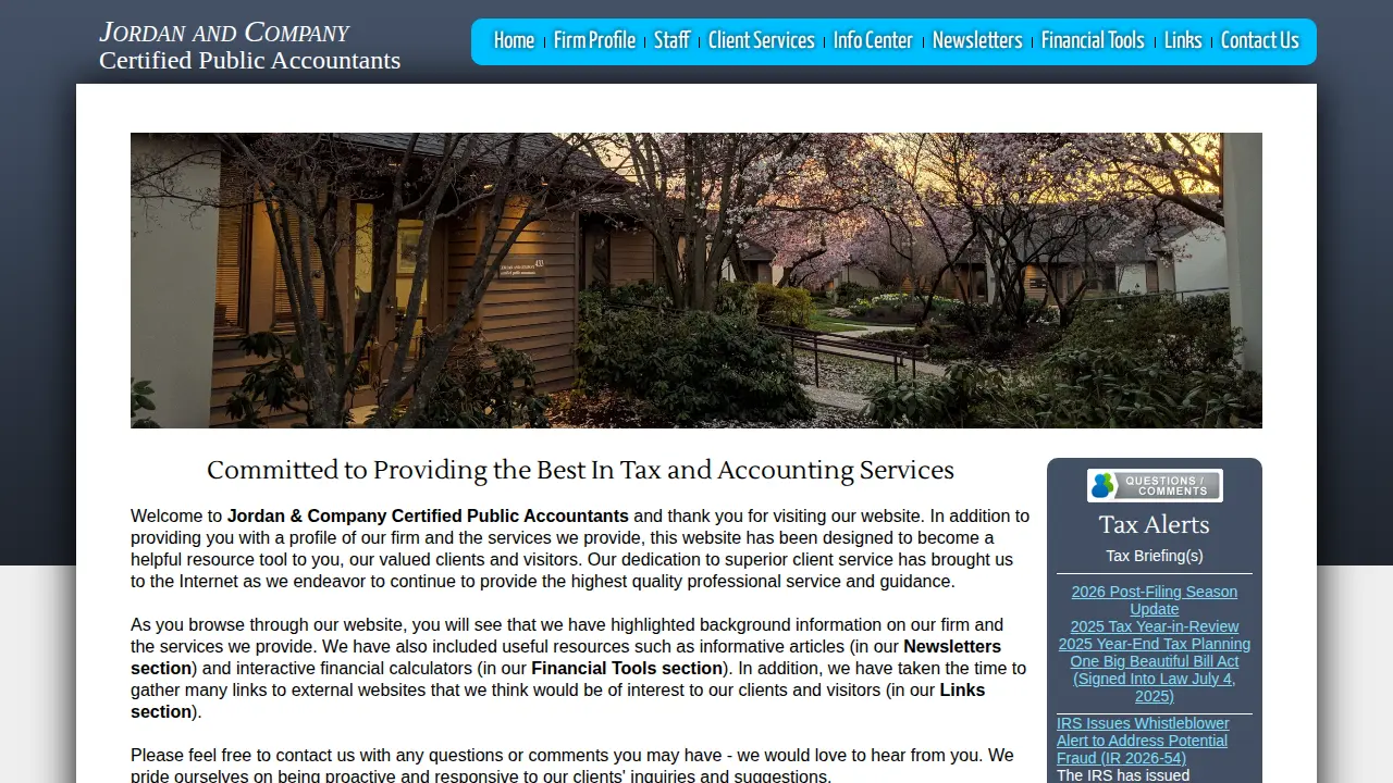 Jordan & Company CPA's page