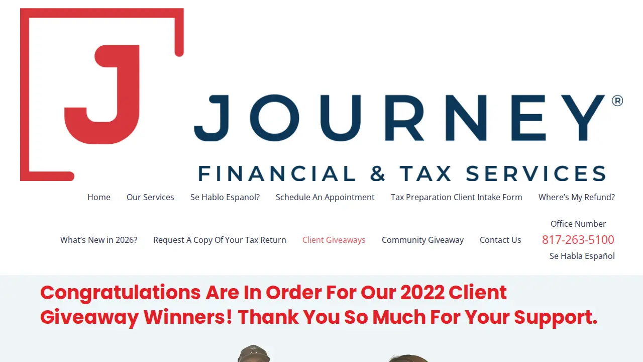 Journey Financial & Tax Services page