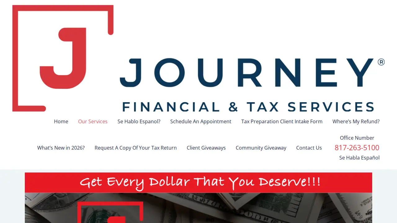 Journey Financial & Tax Services page