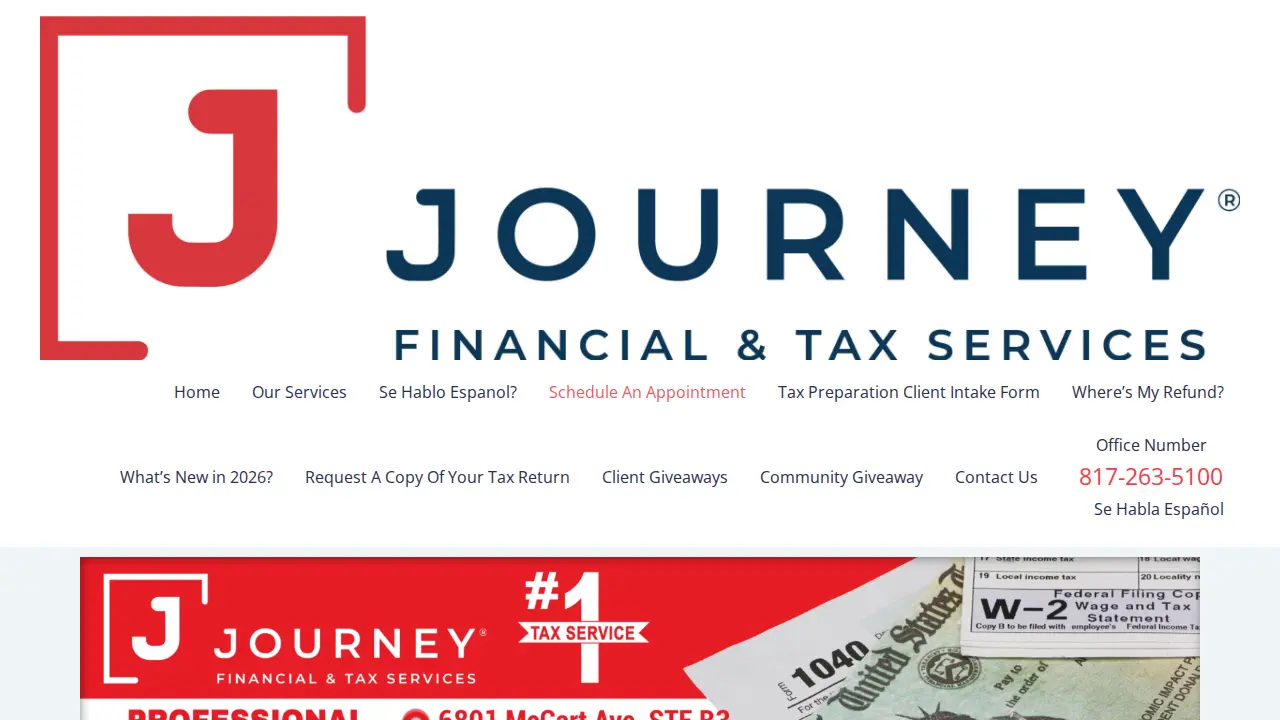 Journey Financial & Tax Services page