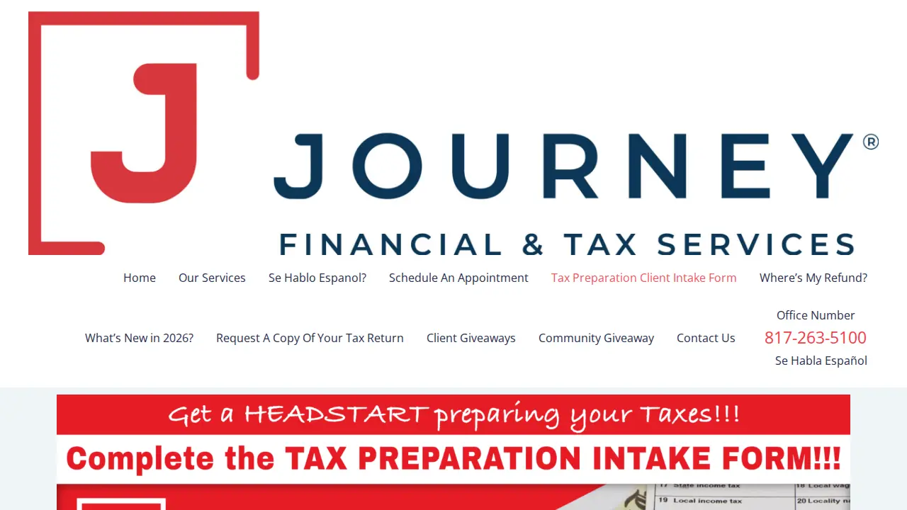 Journey Financial & Tax Services page