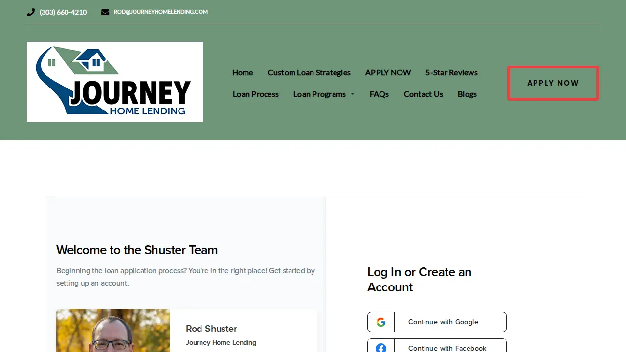Journey Home Lending page
