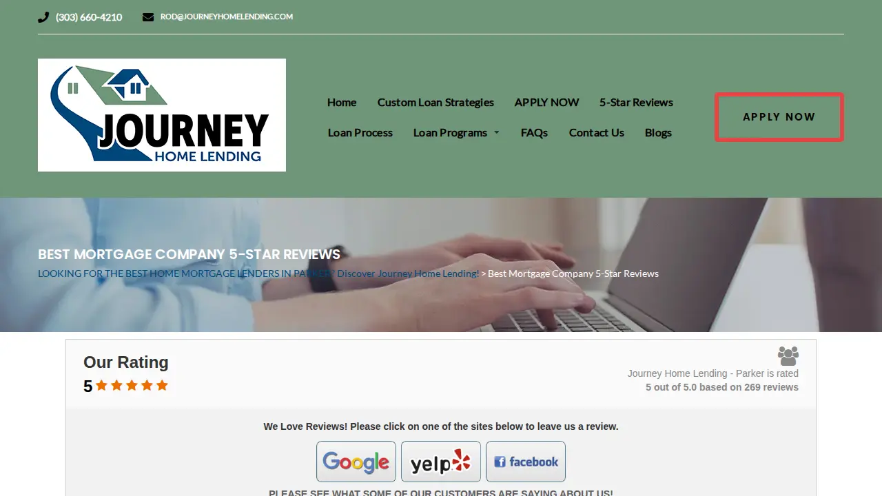 Journey Home Lending page