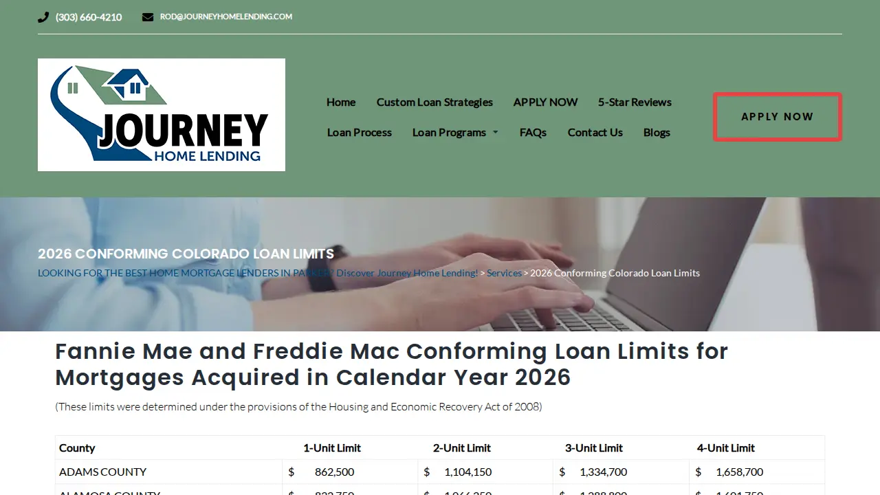 Journey Home Lending page