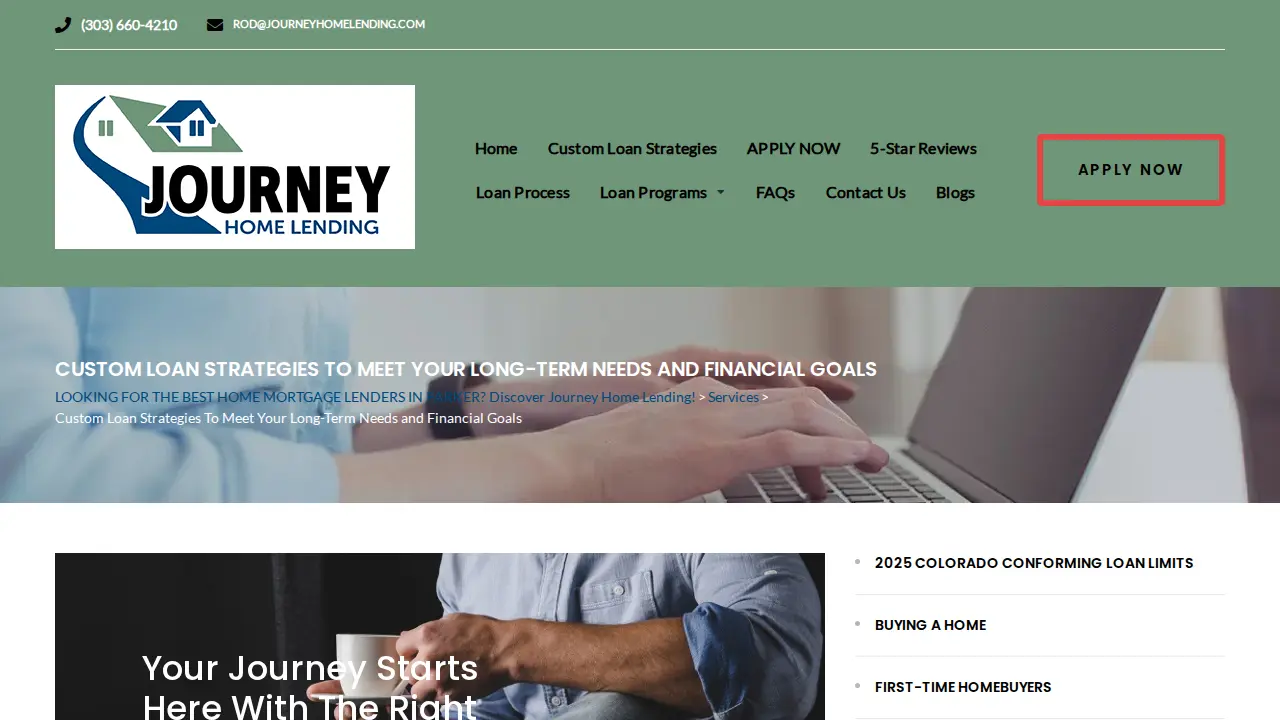Journey Home Lending page
