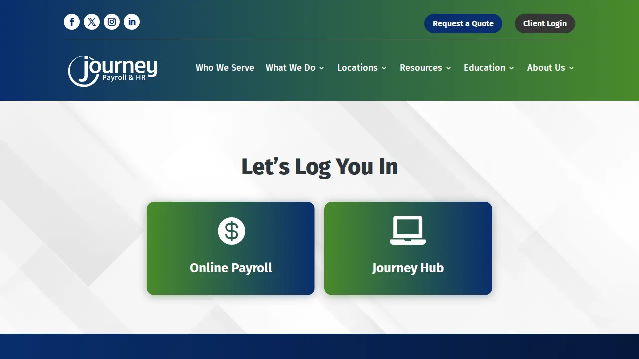 Journey Payroll & HR page