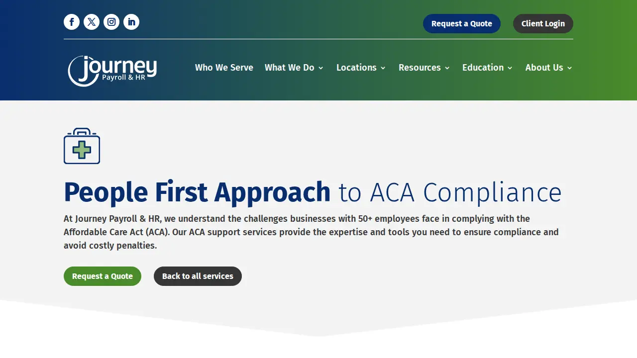 Journey Payroll & HR page