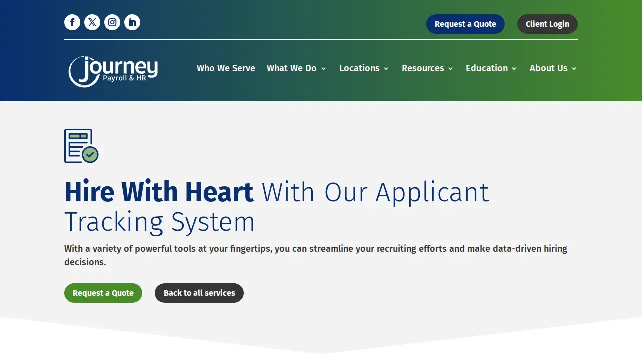 Journey Payroll & HR page