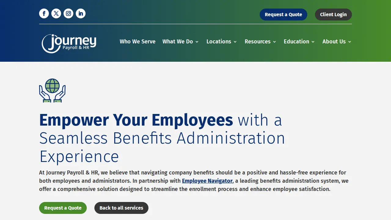 Journey Payroll & HR page
