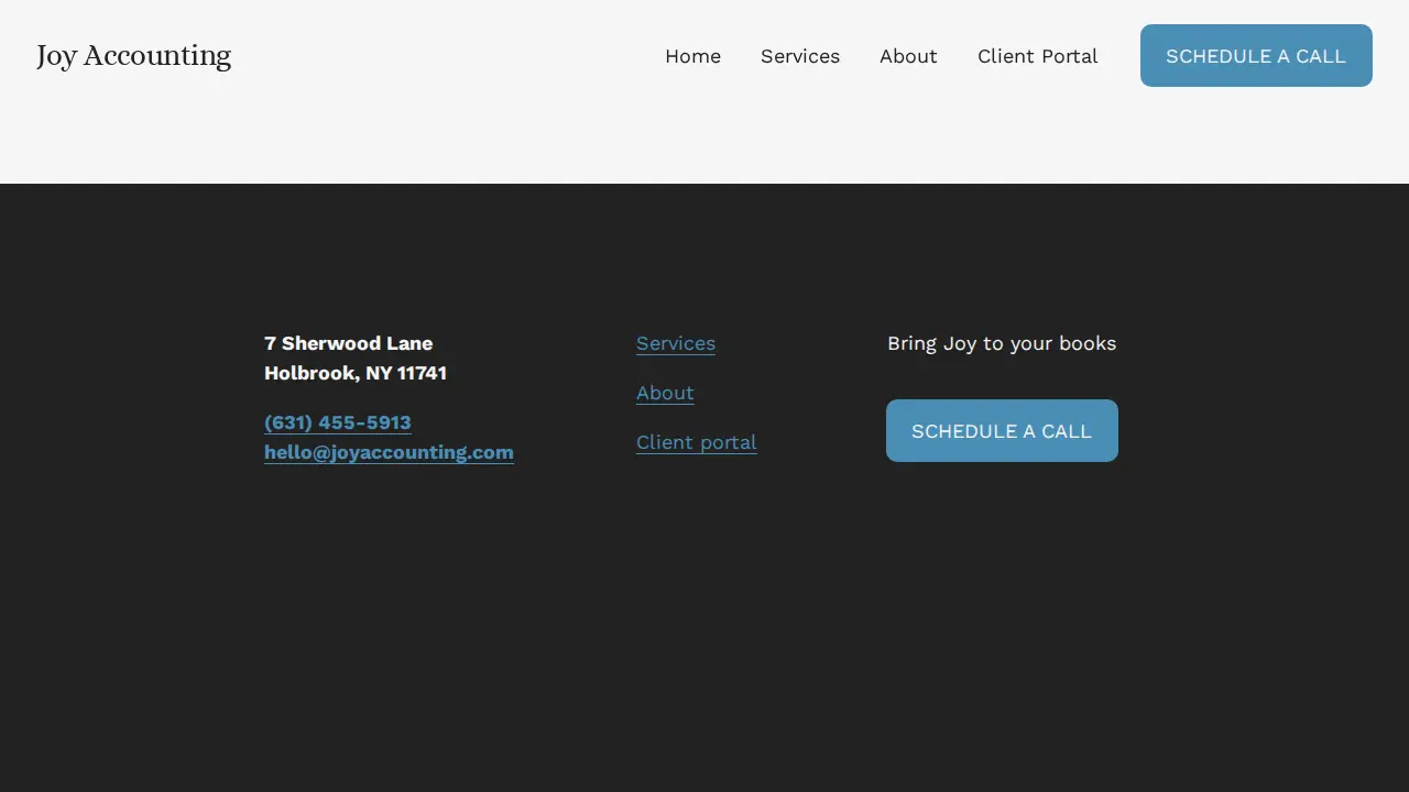 Joy Accounting LLC page