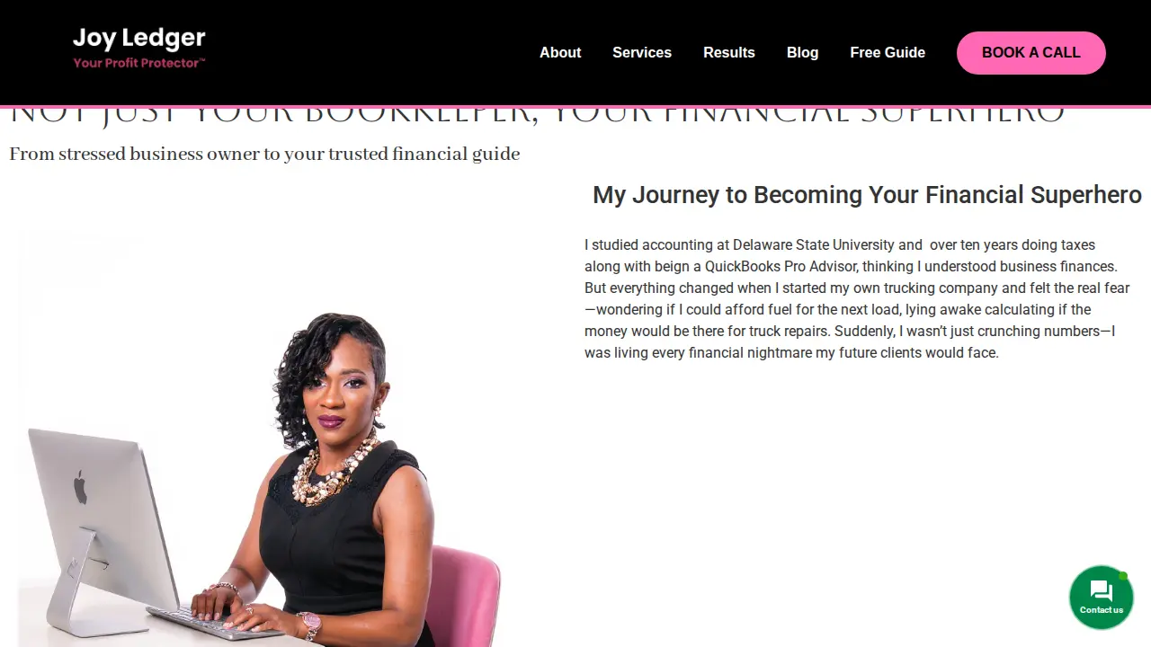 Joy the bookkeeper page
