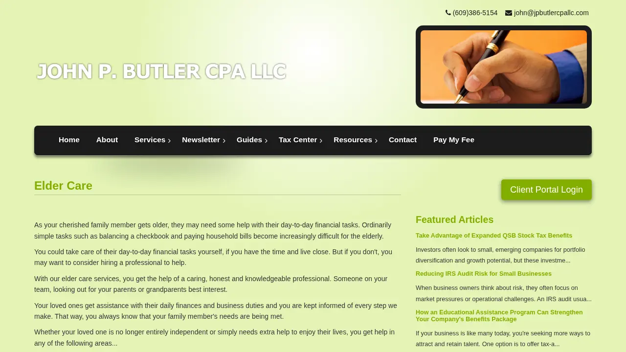 John P. Butler CPA LLC page