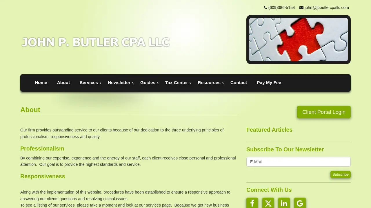 John P. Butler CPA LLC page