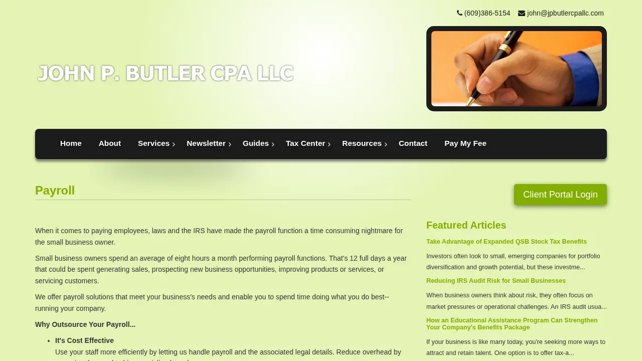 John P. Butler CPA LLC page