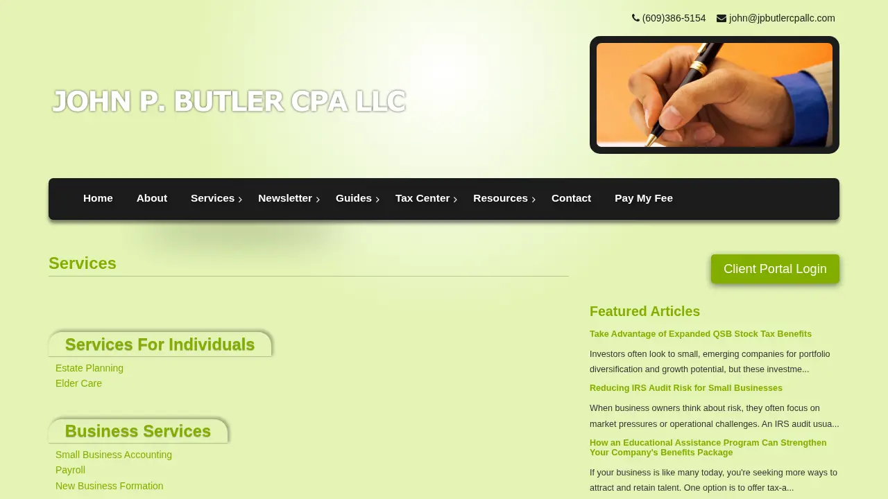 John P. Butler CPA LLC page