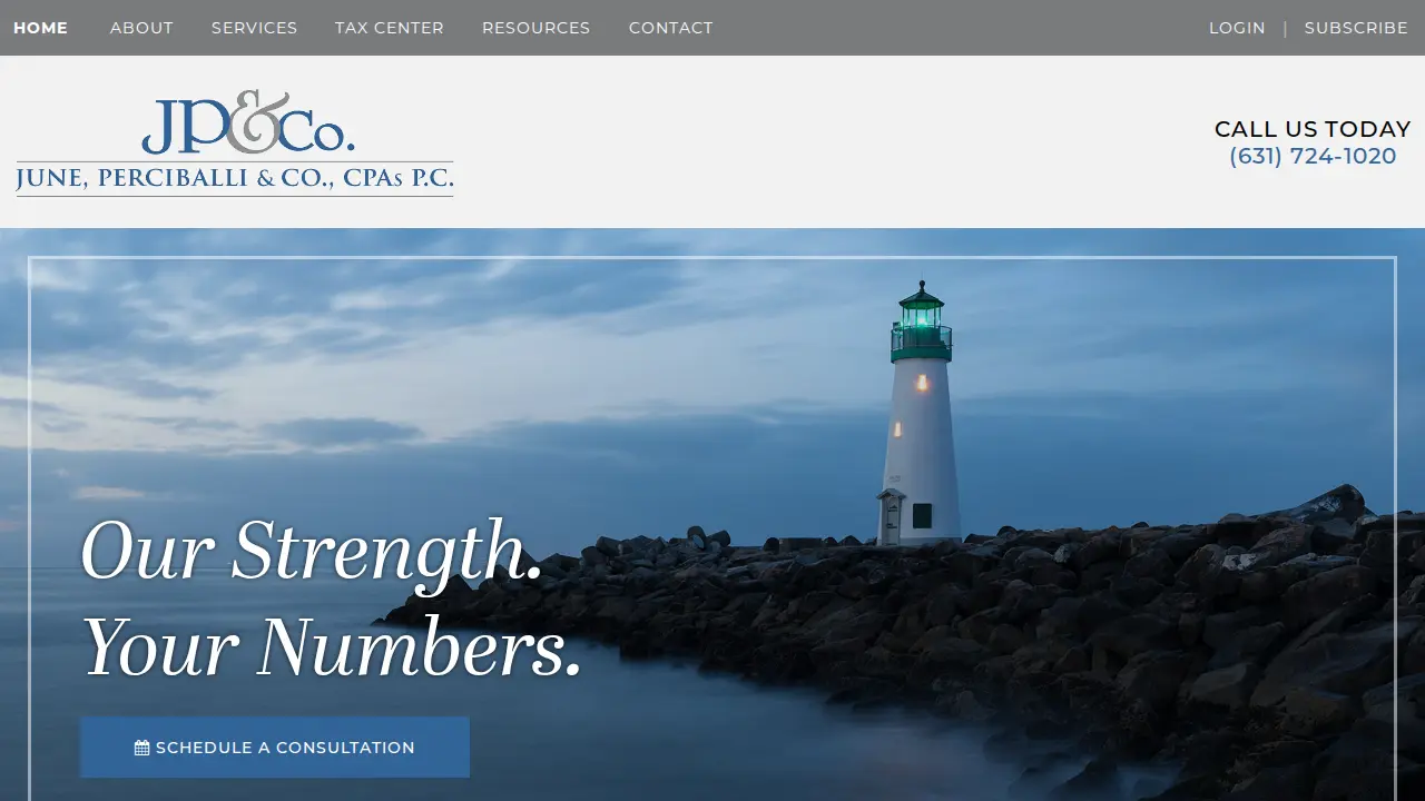 June, Perciballi & Co. CPAs P.C. page