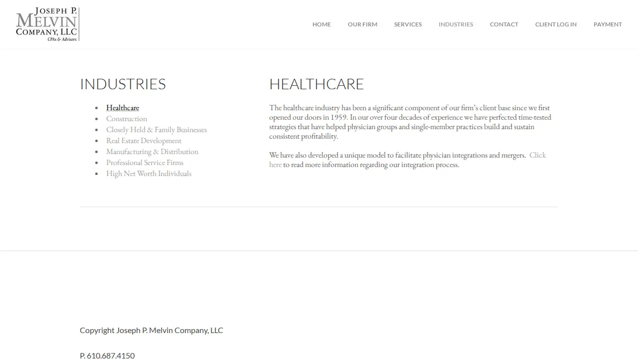Joseph P Melvin Company LLC page