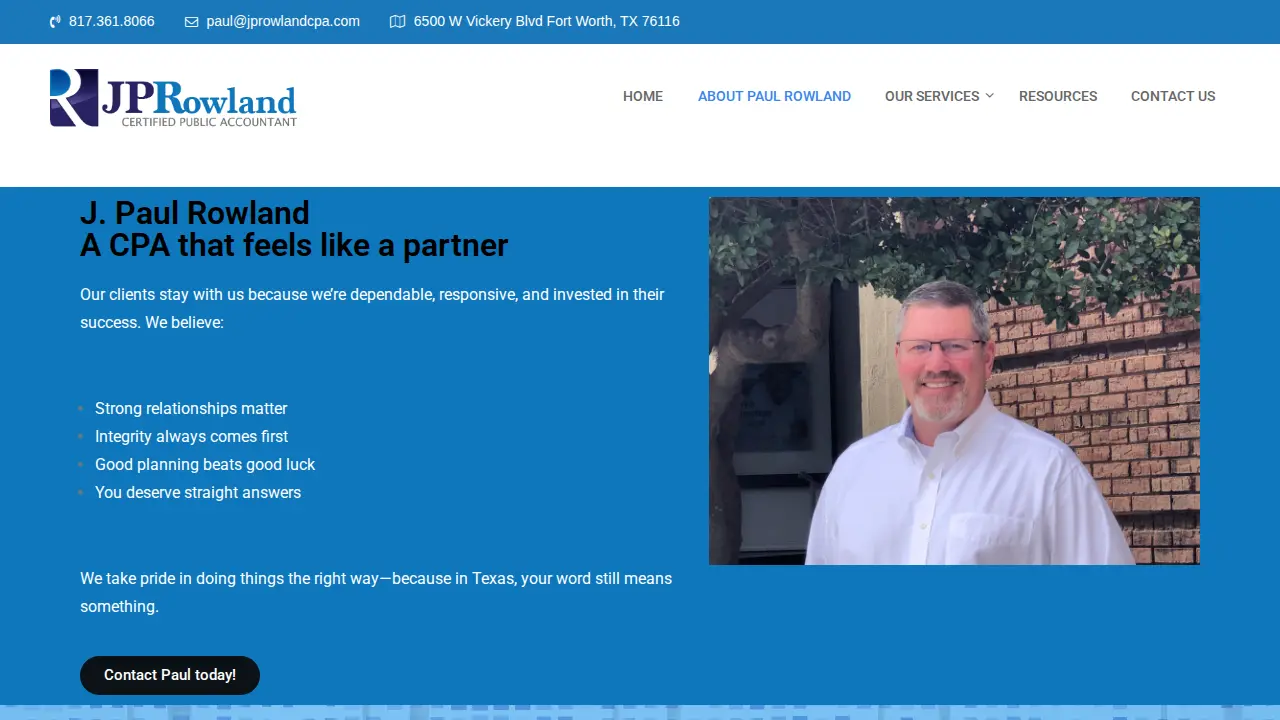 JP Rowland CPA page