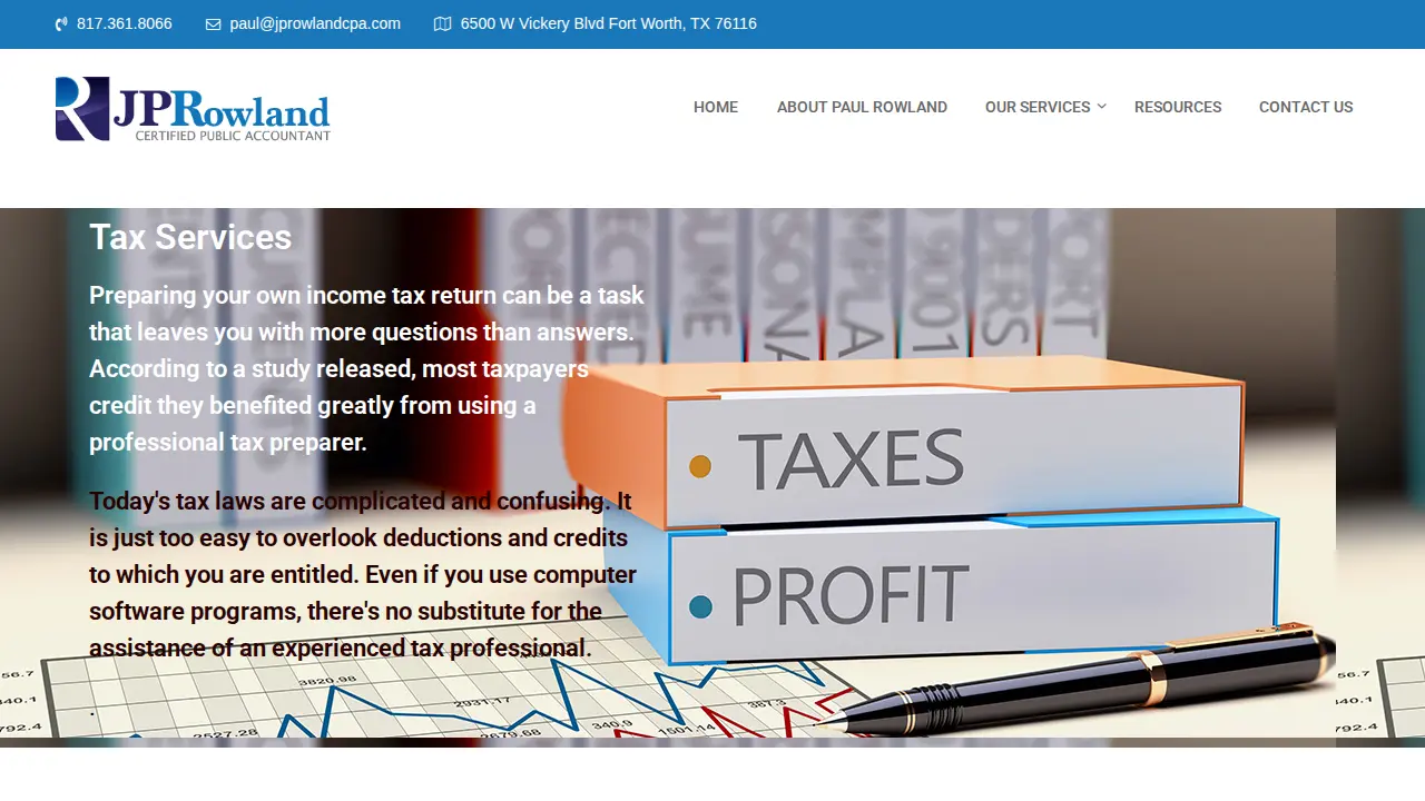 JP Rowland CPA page