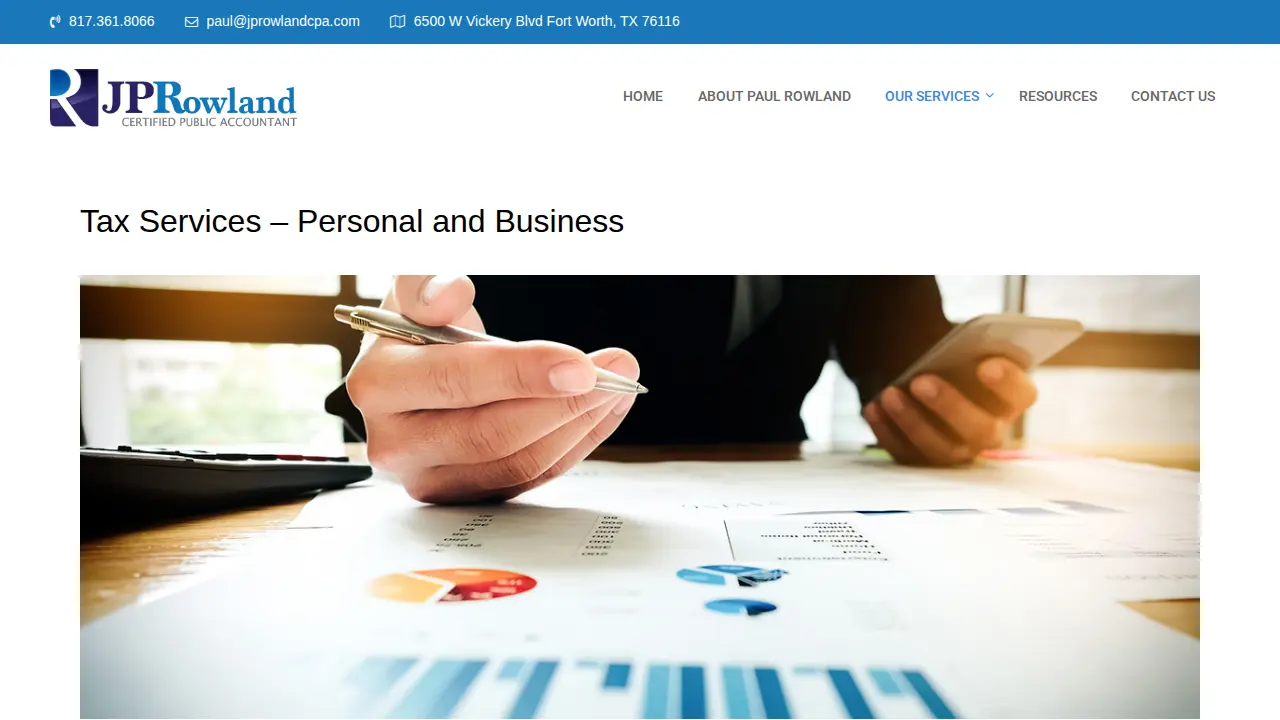 JP Rowland CPA page