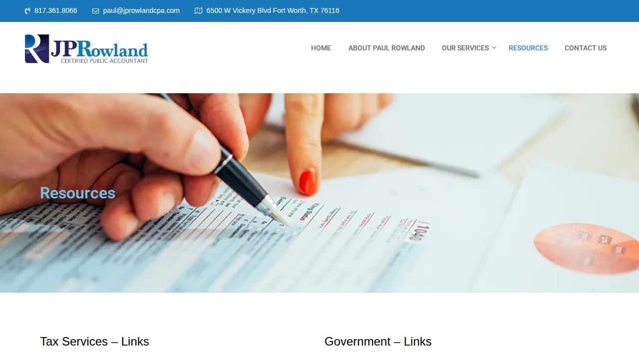 JP Rowland CPA page