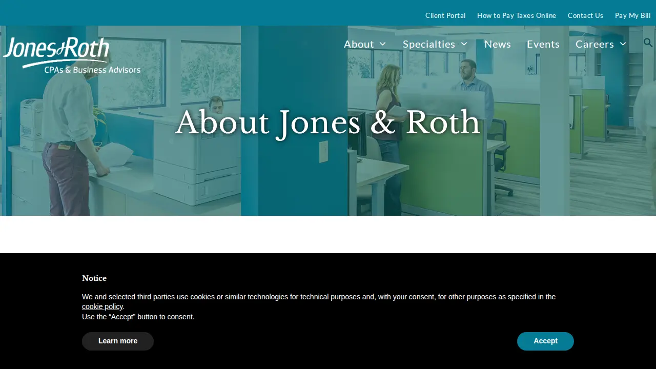 Jones & Roth CPAs & Business Advisors page