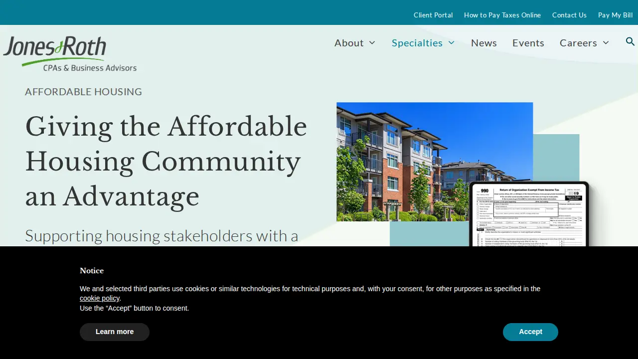 Jones & Roth CPAs & Business Advisors page