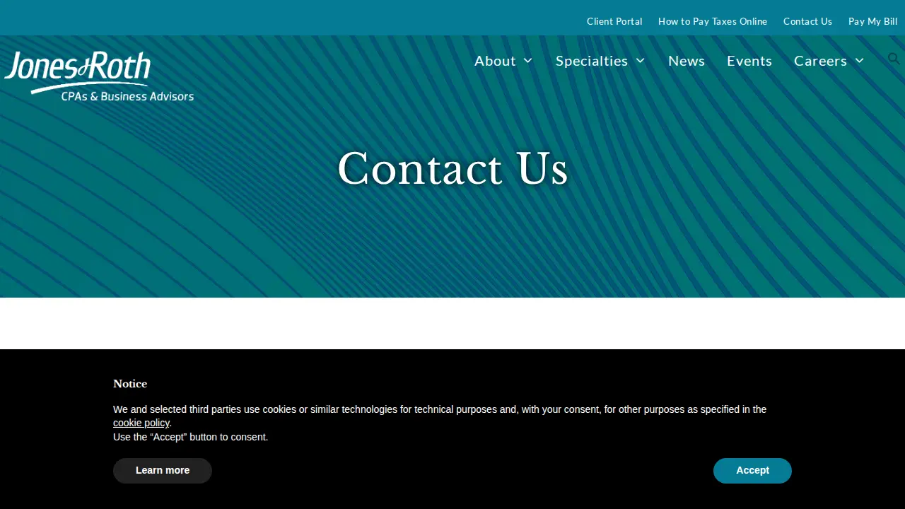 Jones & Roth CPAs & Business Advisors page