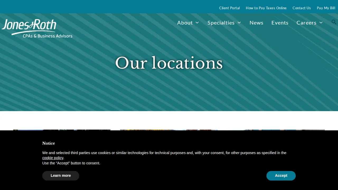 Jones & Roth CPAs & Business Advisors page
