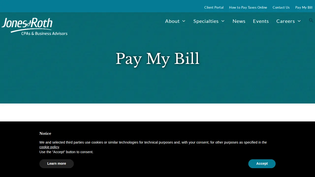 Jones & Roth CPAs & Business Advisors page