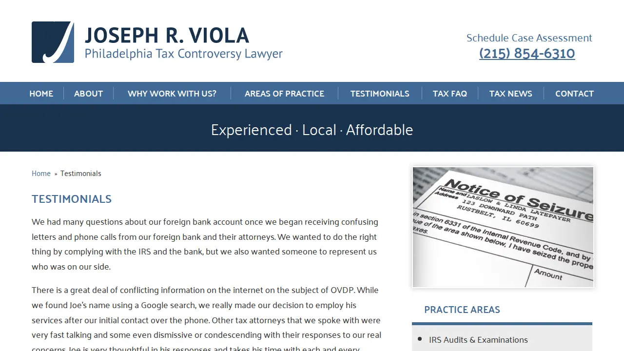Joseph R. Viola page