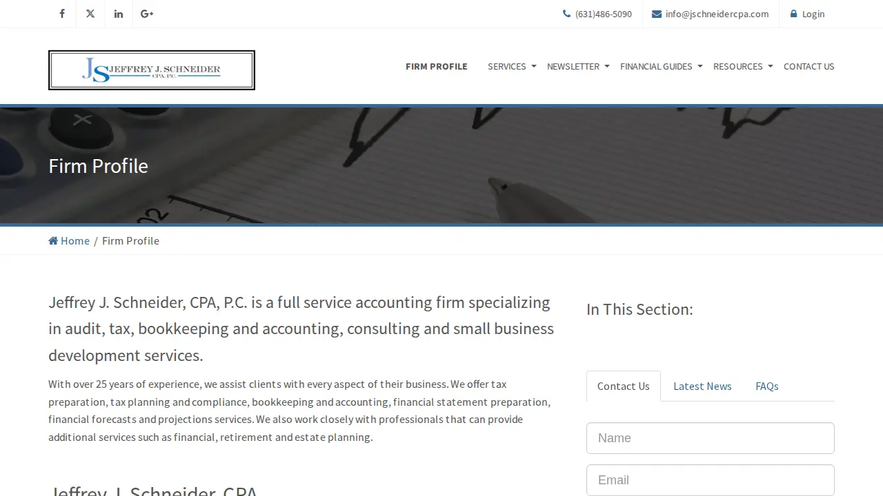Jeffrey J. Schneider, CPA, P.C. page