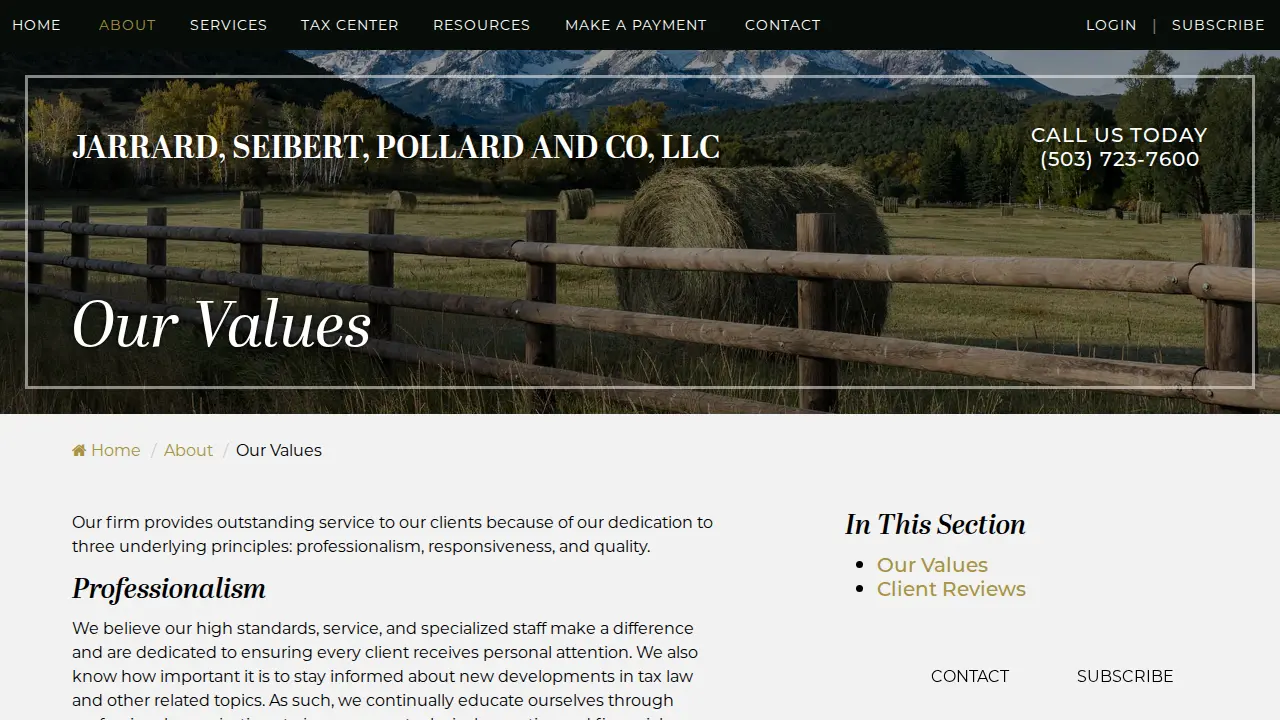 JSP Accountants, an Archer Lewis firm page