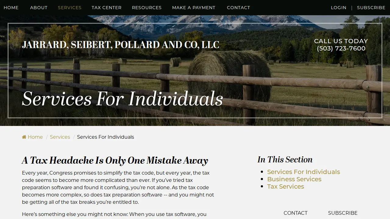 JSP Accountants, an Archer Lewis firm page