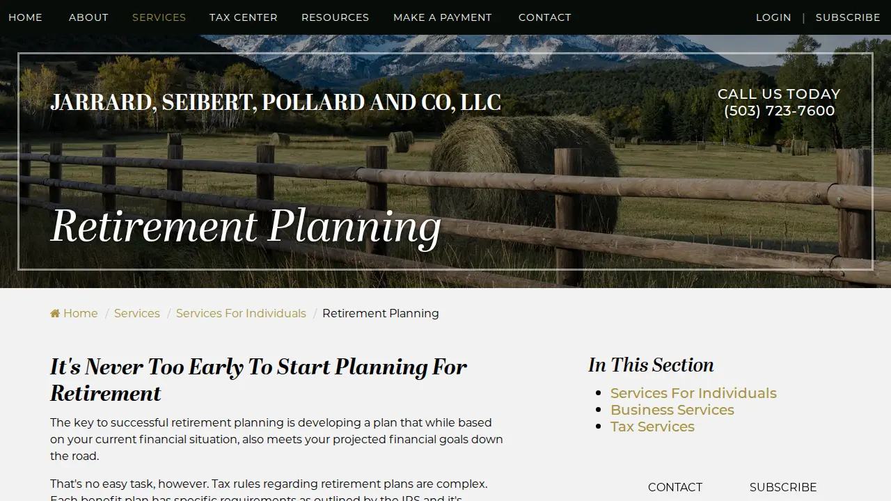 JSP Accountants, an Archer Lewis firm page