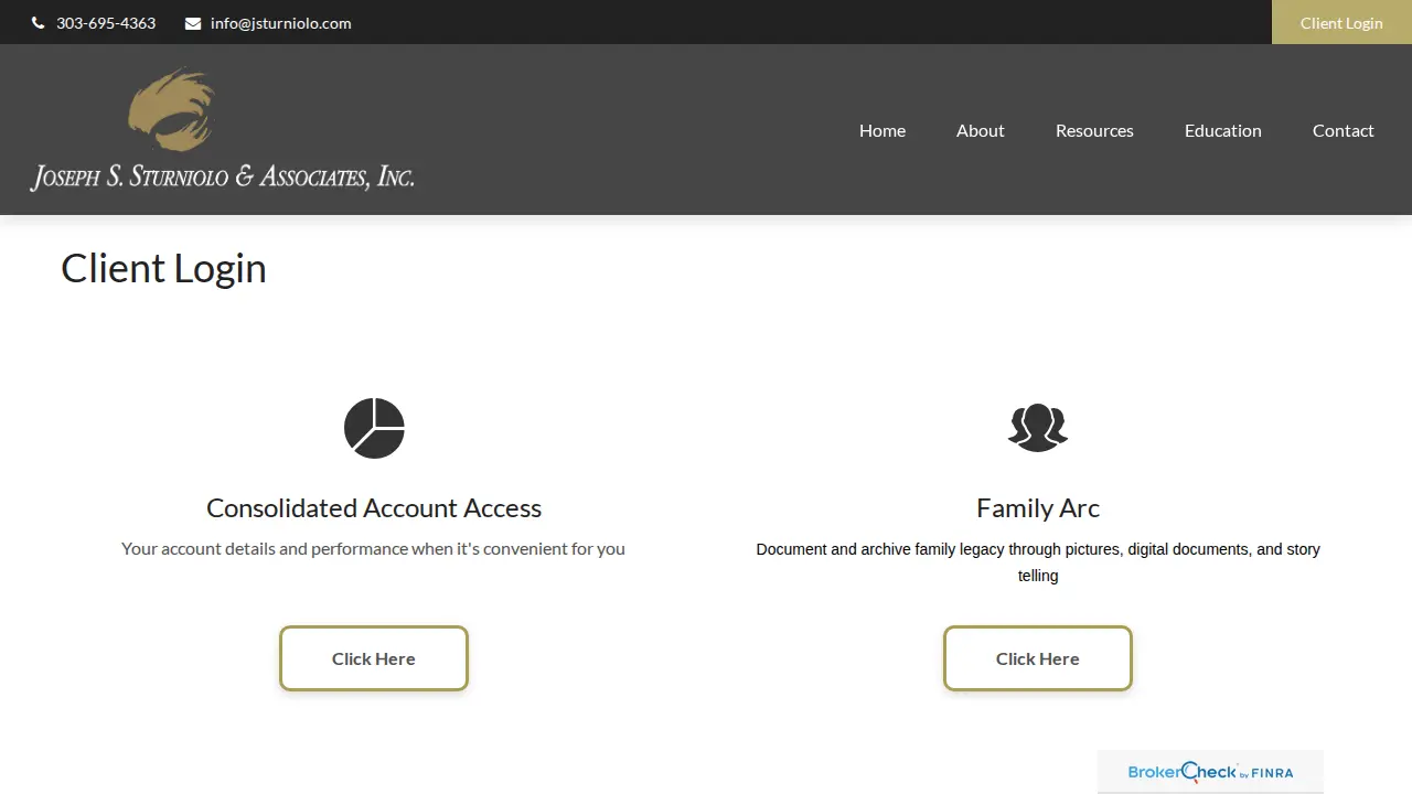 Joseph S. Sturniolo & Associates, Inc. page