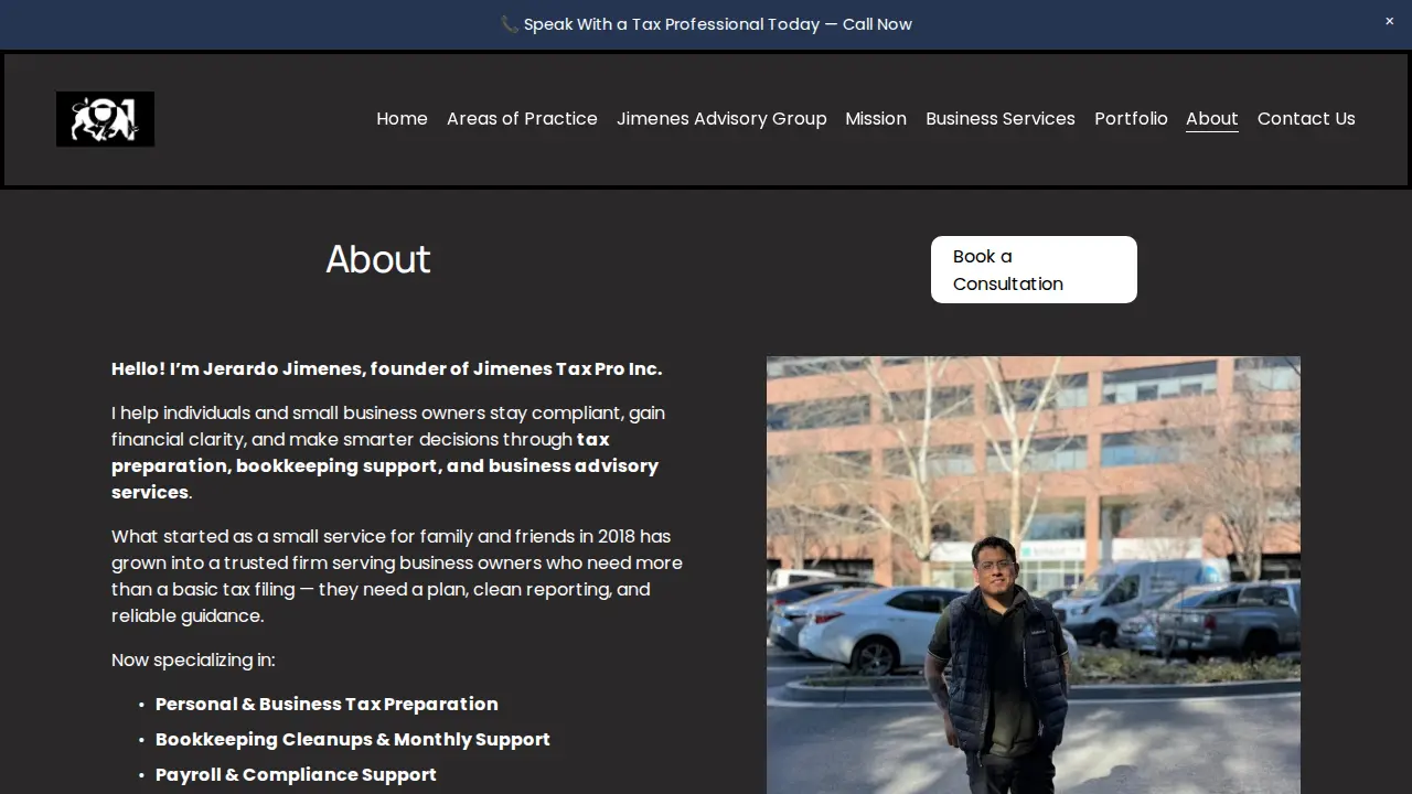 JIMENES TAX PRO INC page