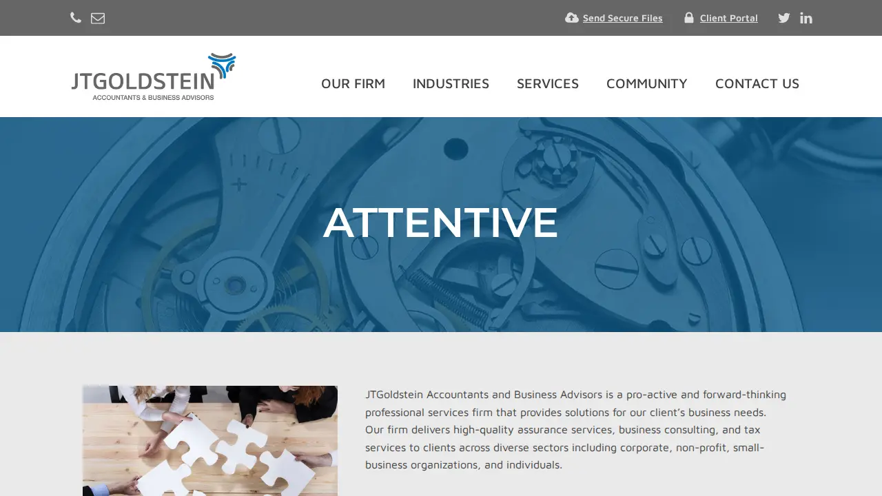 JTGoldstein Accountants and Business Advisors page