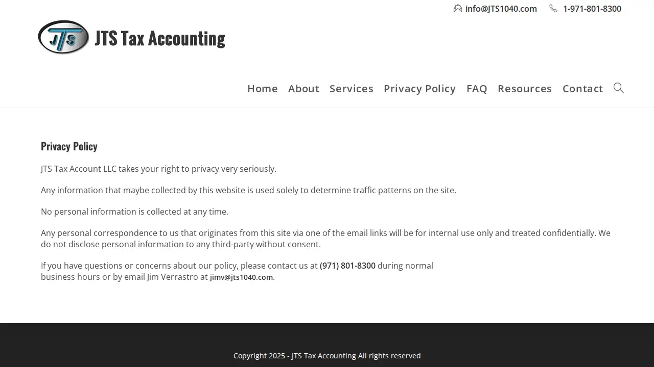 JTS Tax Accounting LLC page