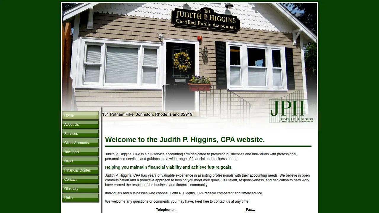 Judith P. Higgins, CPA page