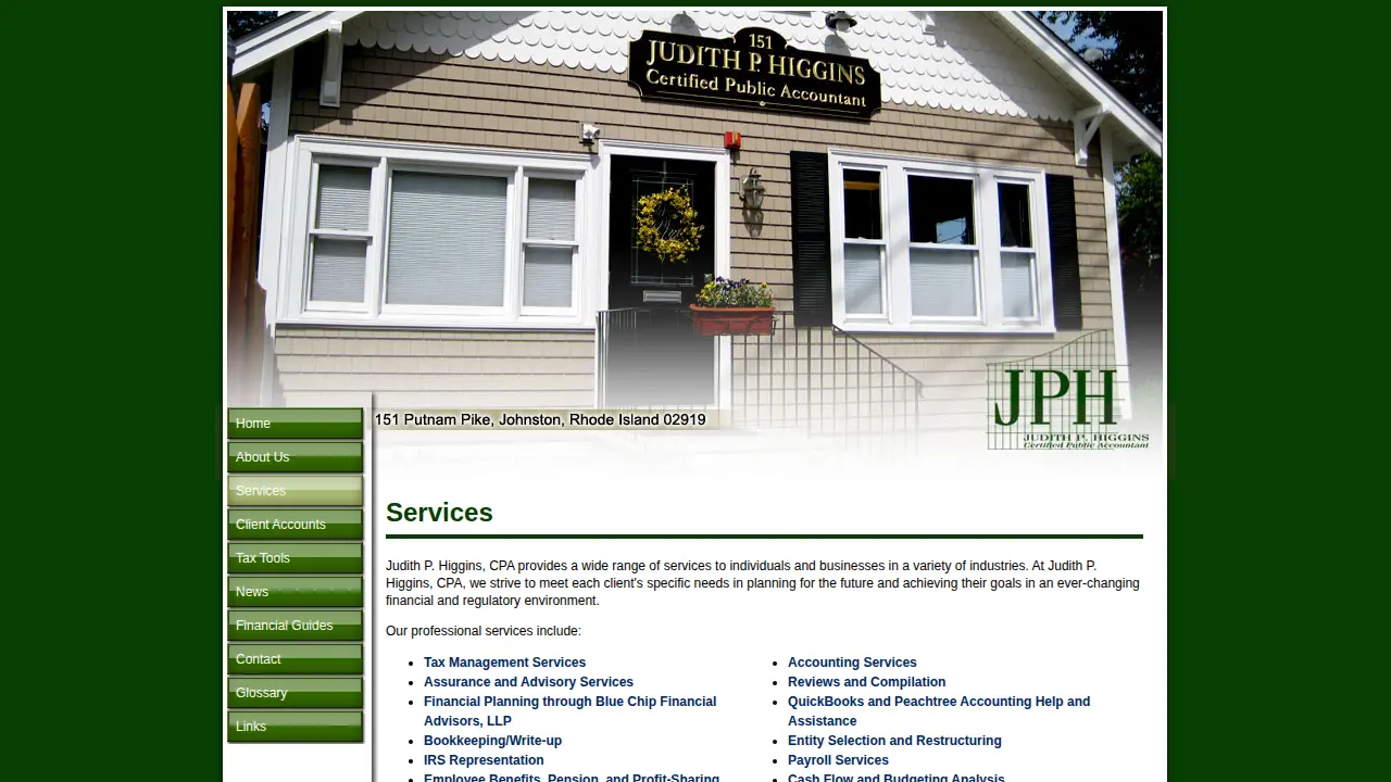 Judith P. Higgins, CPA page