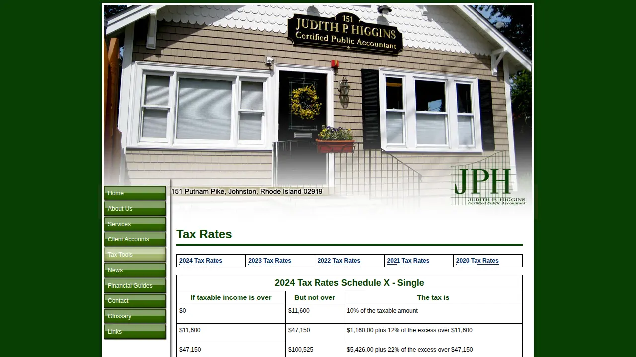 Judith P. Higgins, CPA page