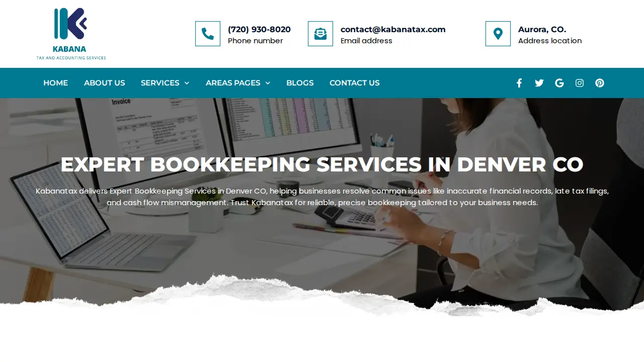 Kabana Tax and Accounting Services page