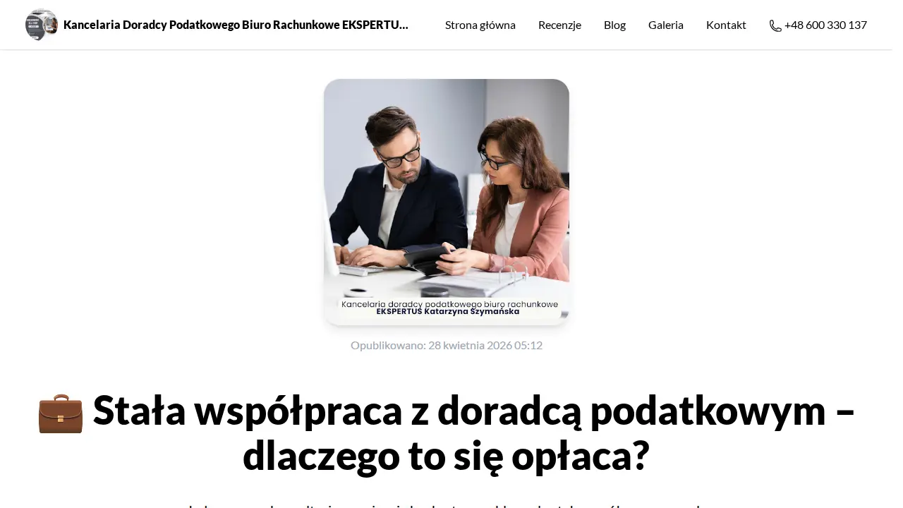 Kancelaria Doradcy Podatkowego Biuro Rachunkowe EKSPERTUS Katarzyna Szymańska page