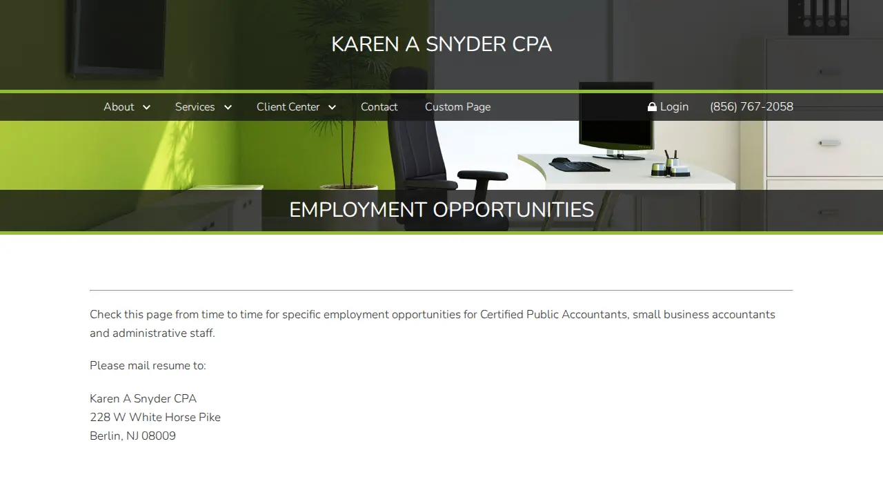 Karen Snyder CPA page