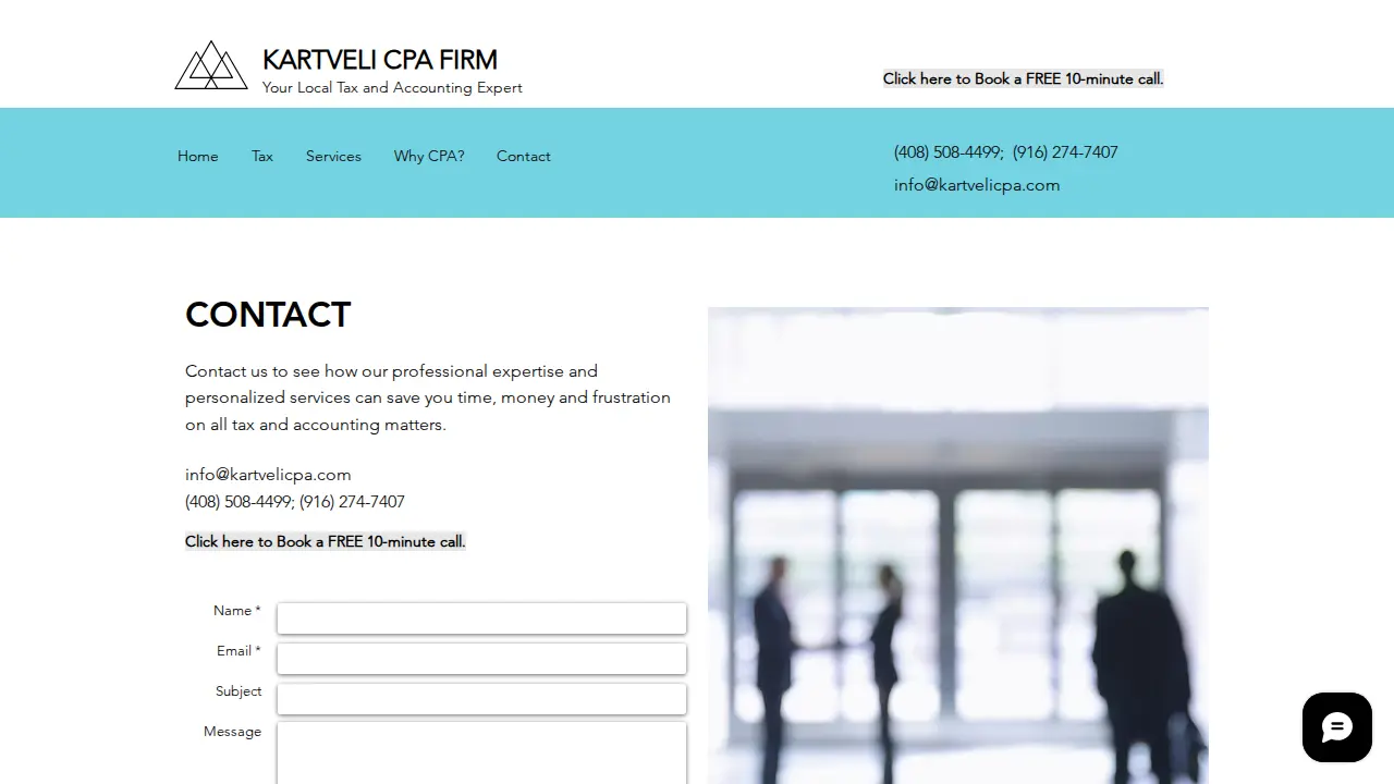 Kartveli CPA Firm page