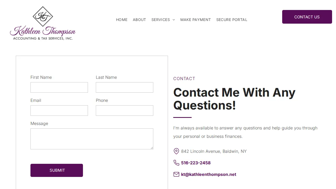 Kathleen Thompson Accounting page