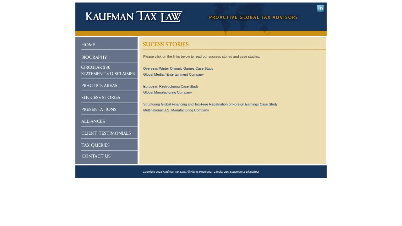 Kaufman Tax Law. page