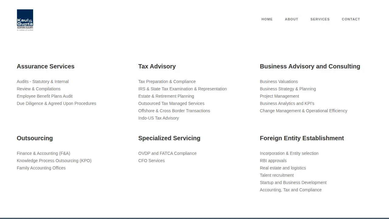 Kaul Group CPA page